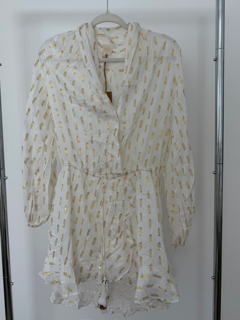 Summer dress with waist tie details